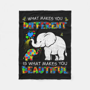 What makes different beautiful autism awareness fleece blanket