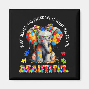 What Makes Different Beautiful Autism Awareness Magnet