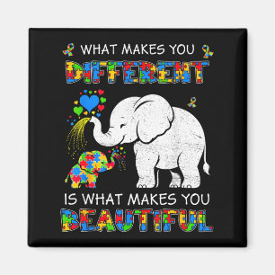 What Makes Different Beautiful Autism Awareness Magnet