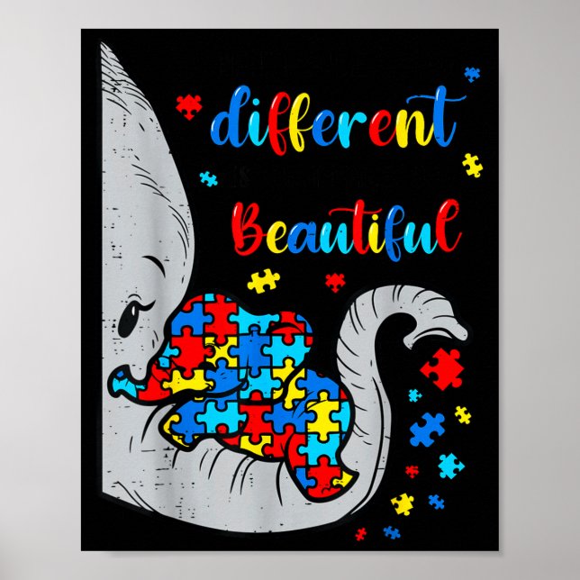 What Makes Different Beautiful Elephant for Mum Poster (Front)