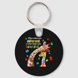 What Makes Different Beautiful Giraffe Autism Key Ring