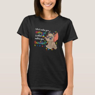 What Makes You Different Autism Awareness Kids Ele T-Shirt