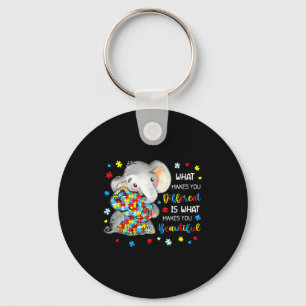 What Makes You Different Beautiful Elephant Autism Key Ring