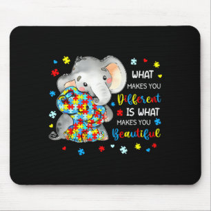 What Makes You Different Beautiful Elephant Autism Mouse Pad