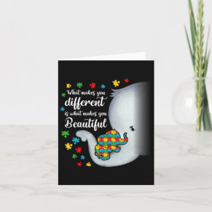 What Makes You Different Elephant Autism Mum Boys Card