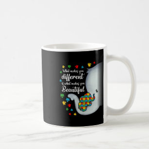 What Makes You Different Elephant Autism Mum Boys Coffee Mug