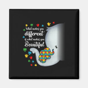 What Makes You Different Elephant Autism Mum Boys Magnet