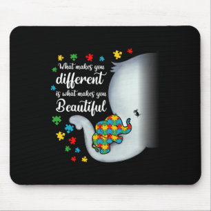 What Makes You Different Elephant Autism Mum Boys  Mouse Pad