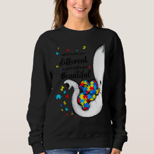 What Makes You Different Elephant Mum Autism Aware Sweatshirt