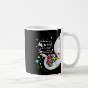 What Makes You Different Elephant Mum Autism Child Coffee Mug