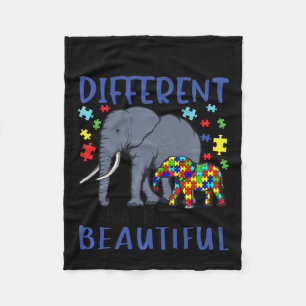 What Makes You Different Elephant Mum Autism Child Fleece Blanket