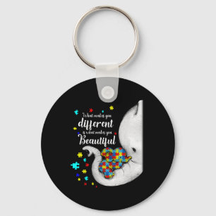 What Makes You Different Elephant Mum Autism Child Key Ring