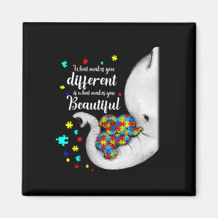 What Makes You Different Elephant Mum Autism Child Magnet