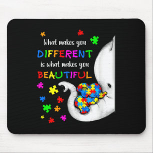 What Makes You Different Elephant Mum Autism Child Mouse Pad