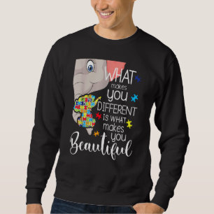 What Makes You Different Elephant Mum Autism Child Sweatshirt