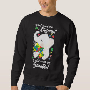 What Makes You Different Elephant Mum Autism Child Sweatshirt