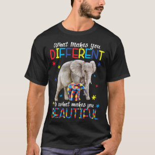 What Makes You Different Elephant Mum Autism Child T-Shirt