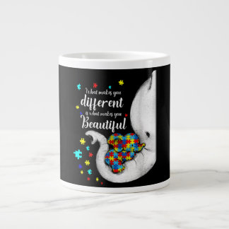 What Makes You Different Elephant Mum Autism Large Coffee Mug