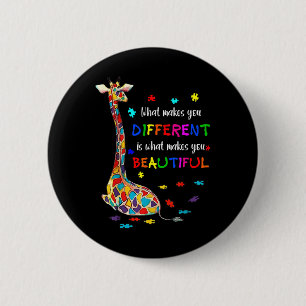 What Makes You Different Giraffe Mum Autism Child 6 Cm Round Badge