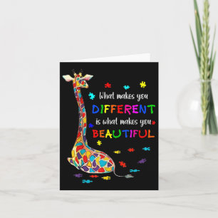 What Makes You Different Giraffe Mum Autism Child  Card