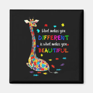 What Makes You Different Giraffe Mum Autism Child Magnet