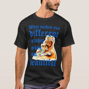 What Makes You Different Lion Mum Autism Child Awa T-Shirt