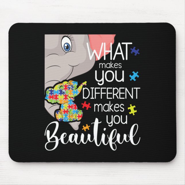 What Makes You Different Makes You Beautiful - Aut Mouse Pad (Front)