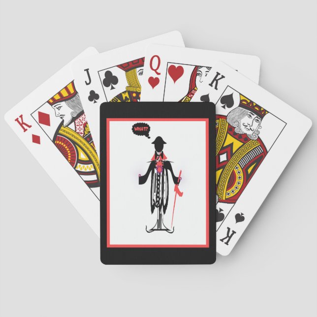 WHAT? MAN PLAYING CARDS (Back)