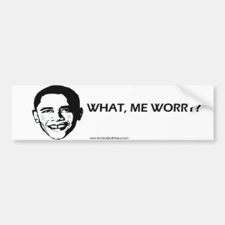 What, Me Worry?- Bumper Sticker
