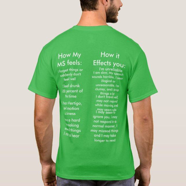 What MS can look like T-Shirt (Back)