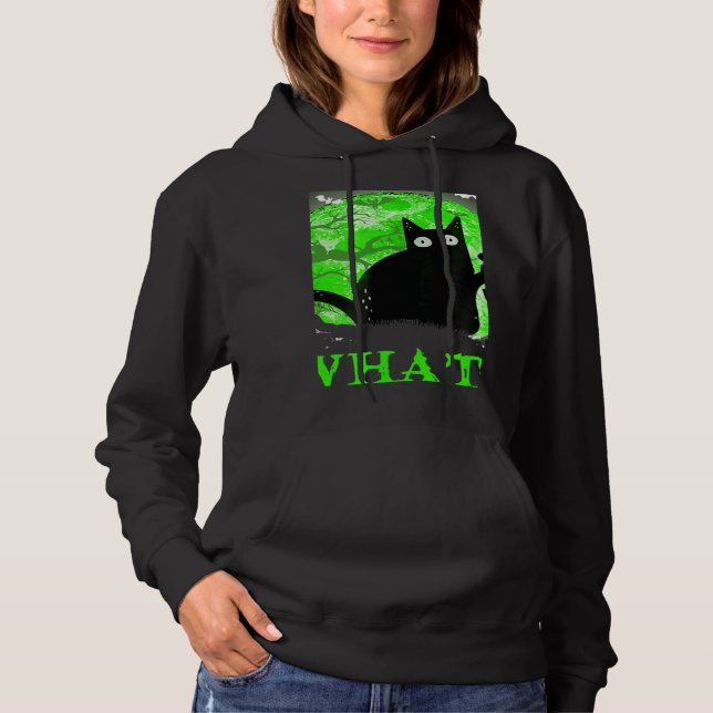 What Murderous Cat Holding Knife Halloween Costume Hoodie (Front)