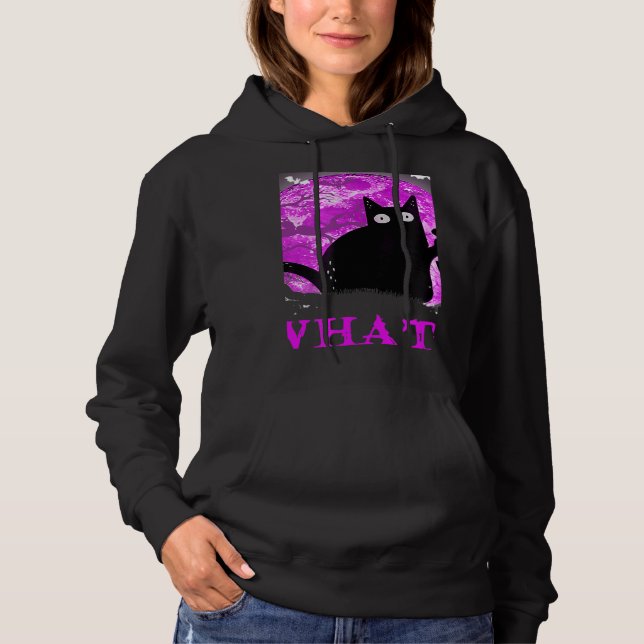 What Murderous Cat Holding Knife Halloween Costume Hoodie (Front)