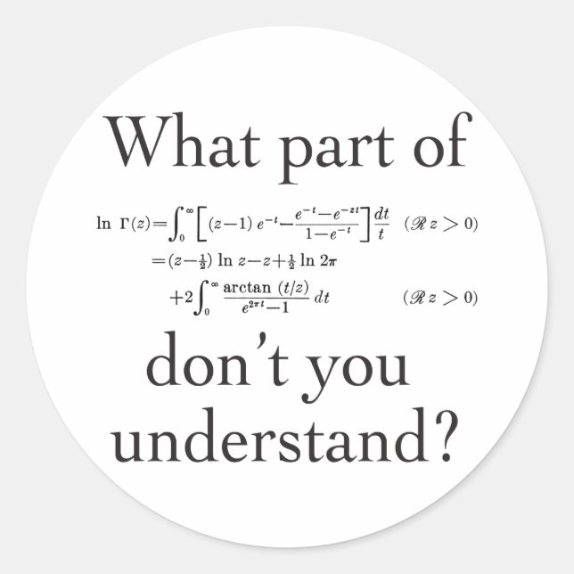 What part of... classic round sticker (Front)