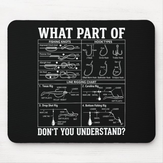 What part of don't understand funny fishing mouse pad (Front)