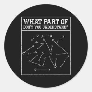 What Part Of Don't You Understand Football Coaches Classic Round Sticker