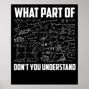What Part Of Dont You Understand Fun Math Teacher Poster