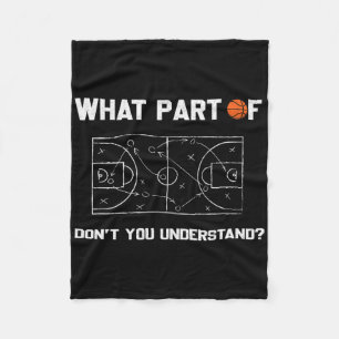 What Part Of Don't You Understand Fun Sketll Coach Fleece Blanket