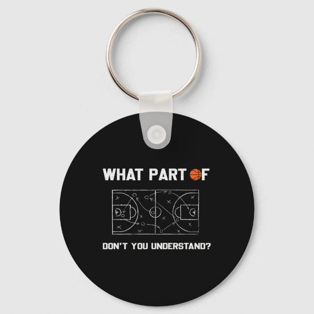 What Part Of Don't You Understand Fun Sketll Coach Key Ring (Front)