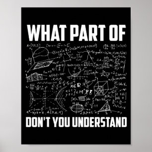What Part Of Don't You Understand _ Funny Math Tea Poster