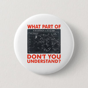 What Part Of Don't You Understand Funny Soccer Coa 6 Cm Round Badge