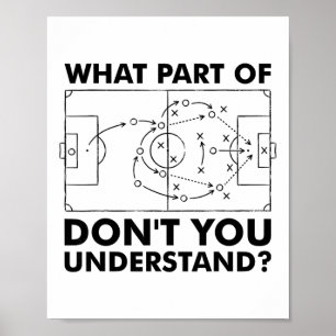 What Part Of Don't You Understand Funny Soccer Coa Poster