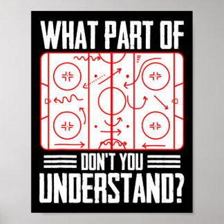 What Part Of Hockey Don't You Understand Ice Hocke Poster
