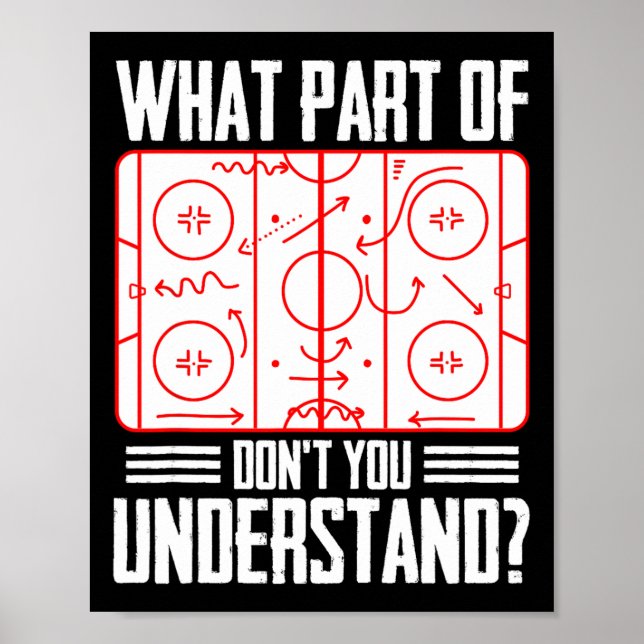What Part Of Hockey Don't You Understand Ice Hocke Poster (Front)