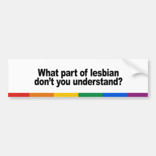 What part of lesbian bumper sticker