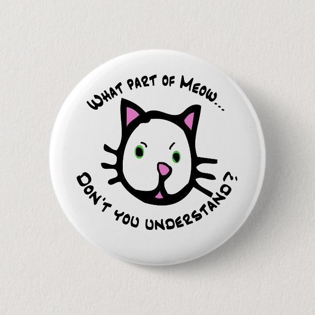 What part of Meow... 6 Cm Round Badge (Front)