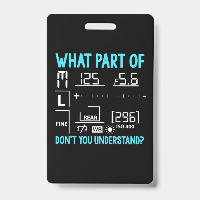 What Part Of Photographer ID Badge (Front)