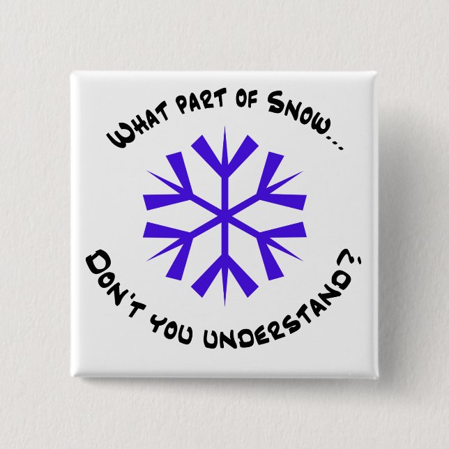 What part of snow...? 15 cm square badge (Front)