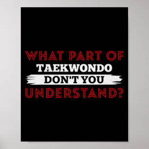 What Part Of Taekwondo Dont You Understand Premium Poster