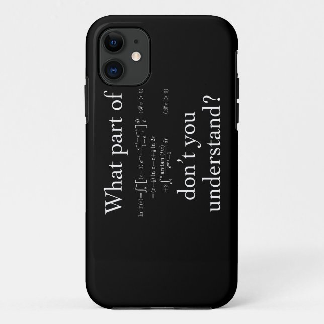 What Part of... White on dark Case-Mate iPhone Case (Back)