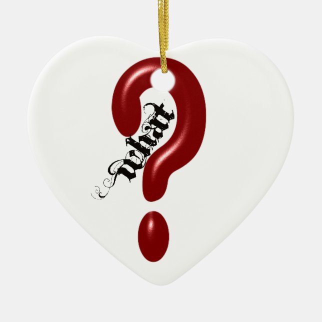 What Question Mark Ceramic Tree Decoration (Front)